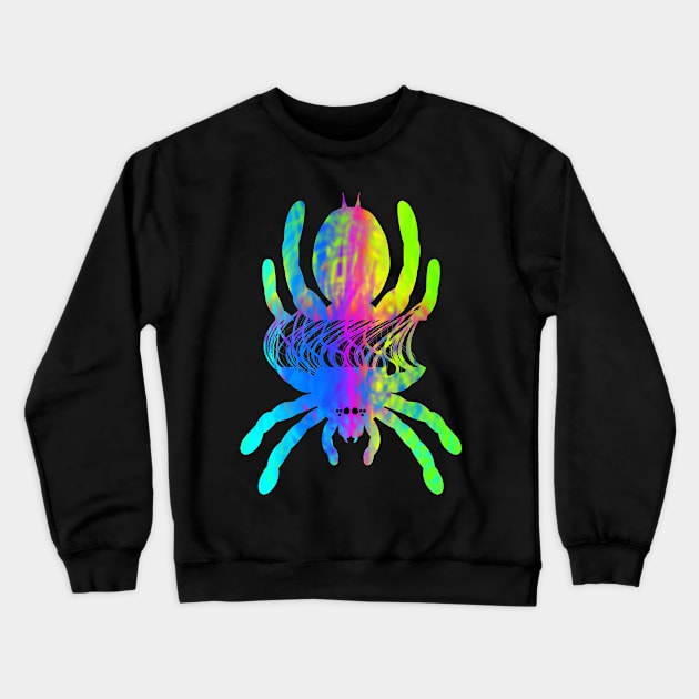 Tarantula Silhouette V19 (Tie Dye) Crewneck Sweatshirt by IgorAndMore